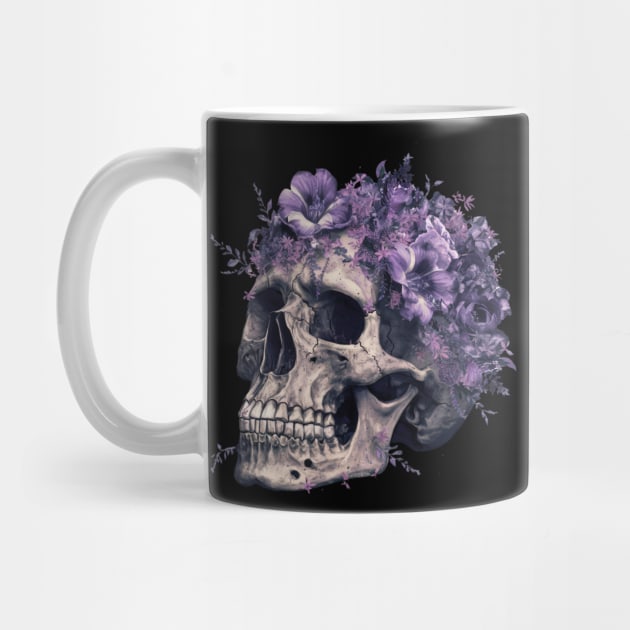 Floral Skull: Beauty and Darkness in Harmony by Steve